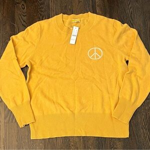 JCREW CASHMERE Peace Sign Sweater- NWT